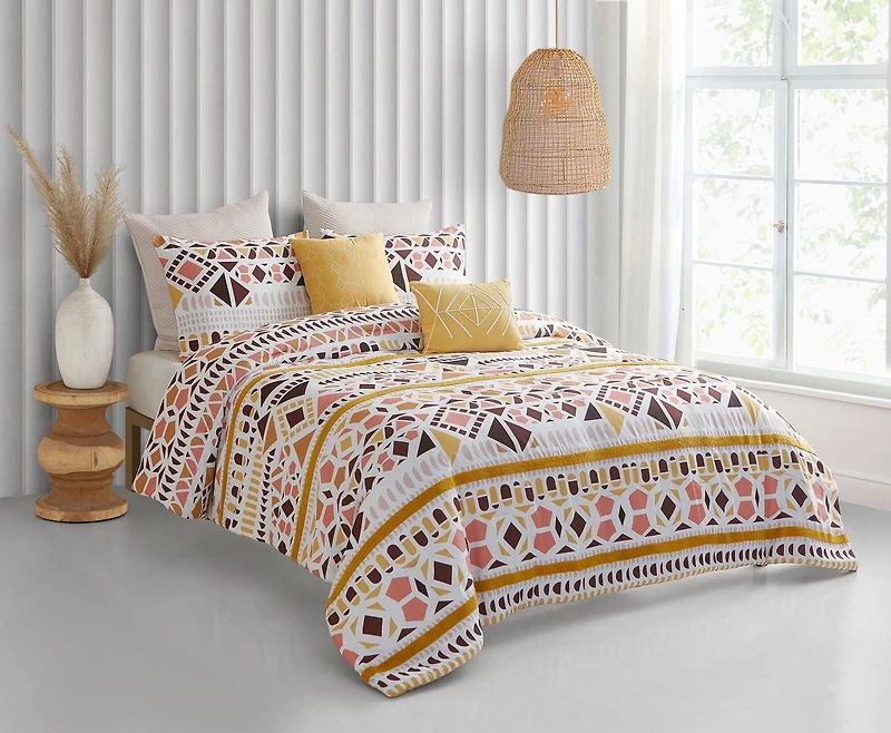 Chenille Mosaic 8 Piece Bed in a Bag