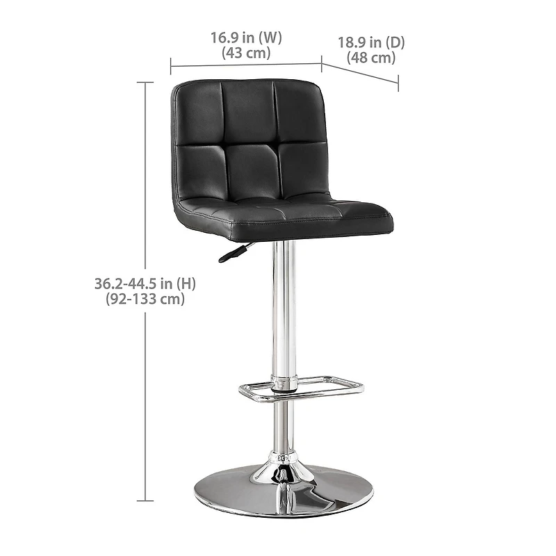 Tabouret de bar pivotant matelassé Hometrends Tabouret de bar pivotant Hometrends