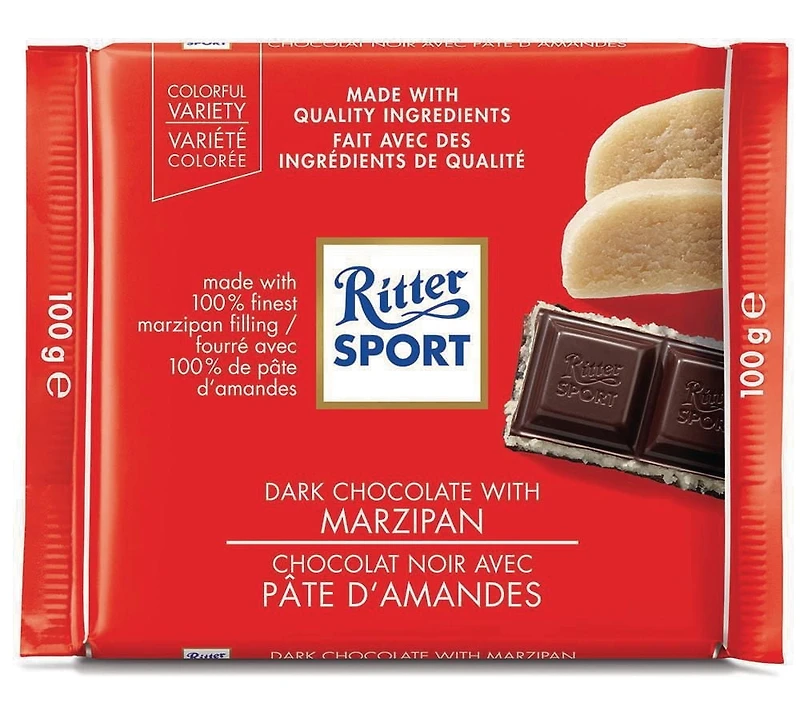Chocolat noir avec pâte d'amandes Ritter Sport 100g