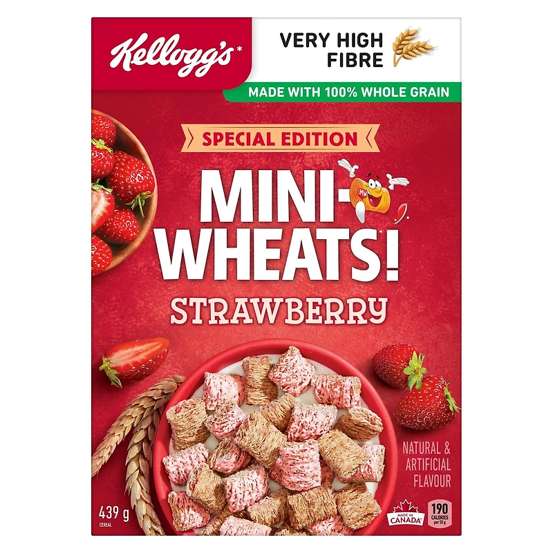 Céréales Mini-Wheats* Saveur de fraises 439 g