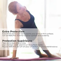PurAthletics Extra Thick and Long NBR Mat - Dusty Rose