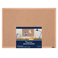 Quartet Natural Cork Bulletin Board with Maple Frame