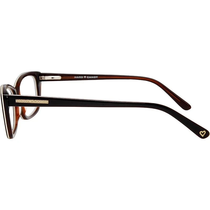 Hard Candy Womens Prescription Eyeglasses, Brown Sugar, Dark Brown, 53-15-145
