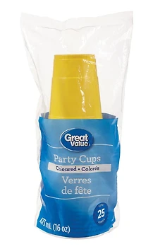 Great Value Party Cups, GV 16oz Party Cups