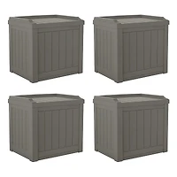 22 Gallon Small Deck Box with Storage Seat - Stoney