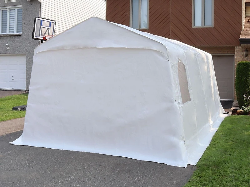 Car Shelter 11 ft. X 16 ft. in White