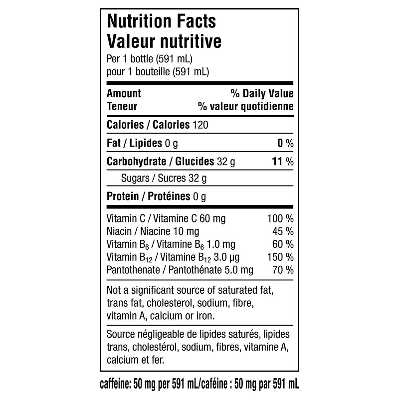 Glacéau vitaminwater Energy, tropical citrus Bottle, 591 mL