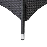 CorLiving Parksville – ensemble de 2 fauteuils de patio en résine, osier et acier, pour manger ou se détendre avec coussins gris