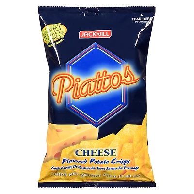 Chips de pommes de terre aromatisées au fromage Jack 'n Jill Piattos, paquet de fête 212 g JnJ Piattos Saveur de Fromage 212g