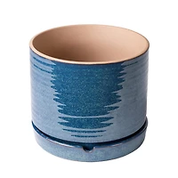 Better Homes & Gardens 6" Ceramic Round Planter Pot-Teal, Flower pot