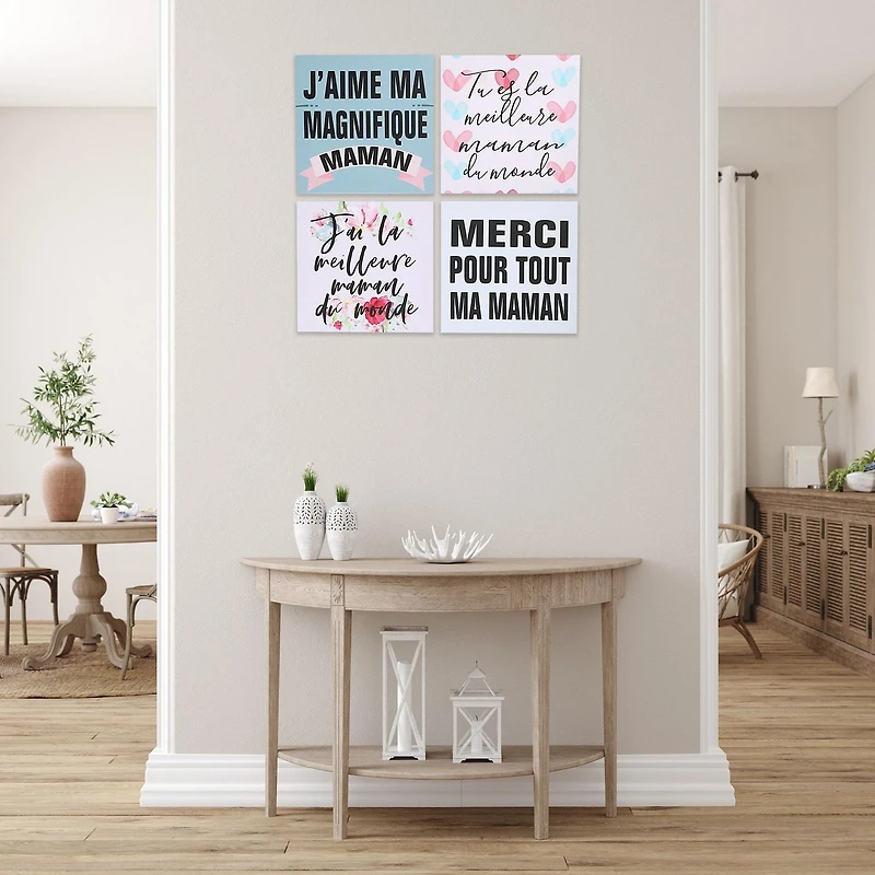 IH Casa Decor Toivas Wall Art Maman Asstd - Set De 4