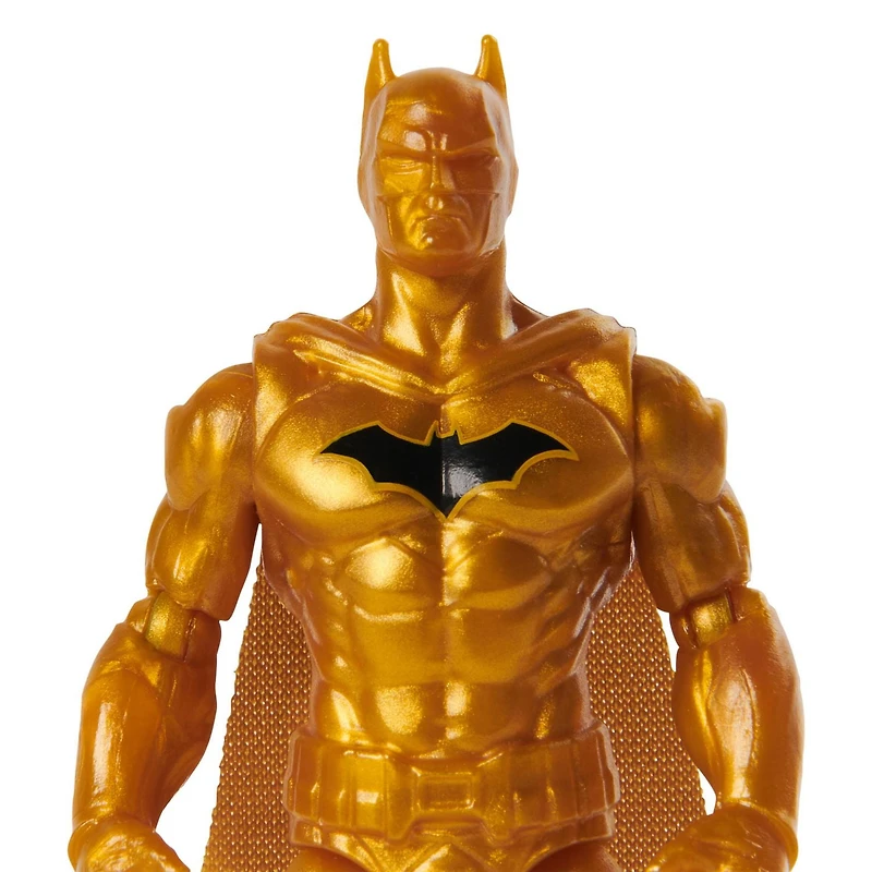 DC Comics, Metallic Rebirth Batman Action Figure, 2 Mystery Accessories, 4-inch, Kids Toys for Boys and Girls Ages 3+