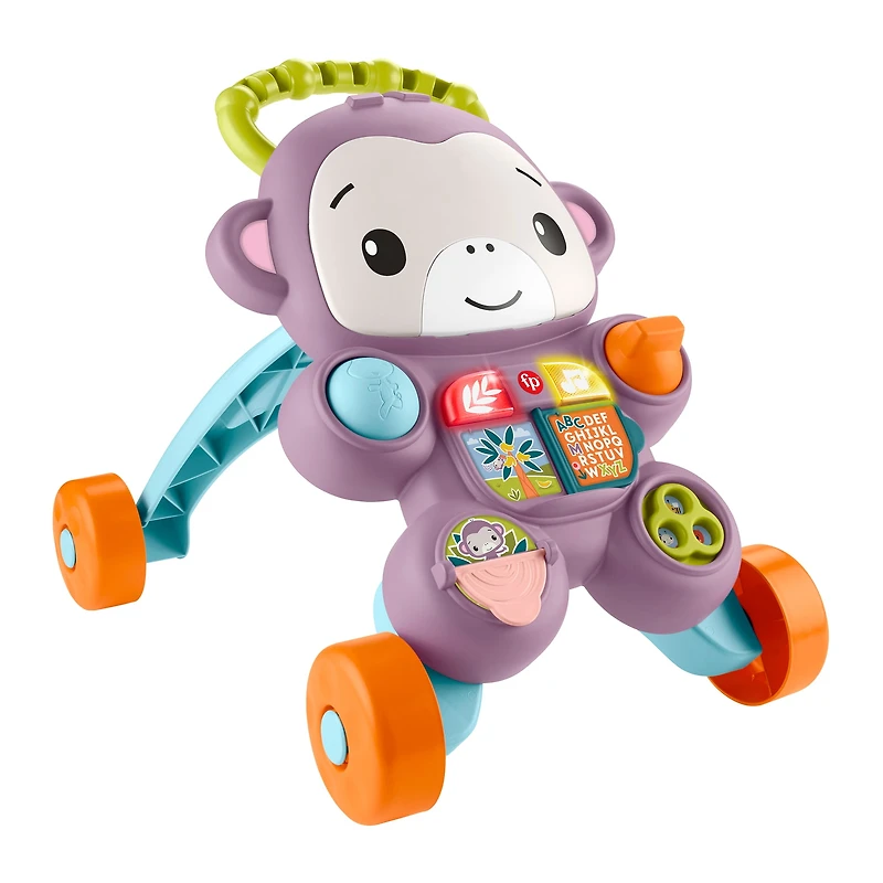 Fisher-Price Trotteur pour bébé Singe Violet Premiers Pas