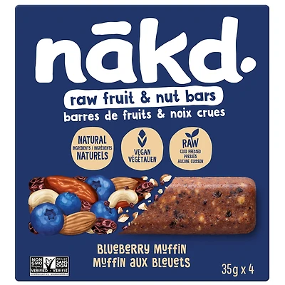 Nakd Blueberry Muffin Multipack, Gluten-free snack bars