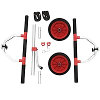 Soozier Kayak Cart with Adjustable Width and Large Wheels, Red