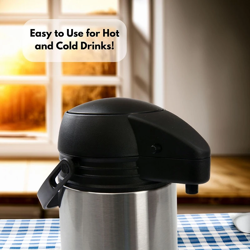 Thermos à double paroi en acier inoxydable scellé sous vide Mainstays de 1,8 L