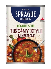 Sprague Organic Tuscany-Style Minestrone Soup, 398ml - Reheat and Serve