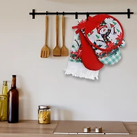 Ensemble De Cuisine 4 Pièces (Bonhomme De Neige Avec Poinsettia)
