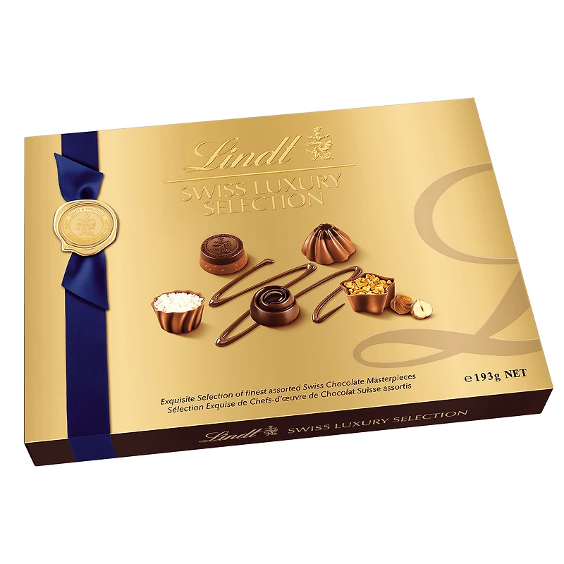 Pralinés assortis SWISS LUXURY SELECTION de Lindt – Boîte-cadeau (193 g) Pralinés assortis SWISS LUXURY SELECTION de Lindt – Boîte-cadeau (193 g)