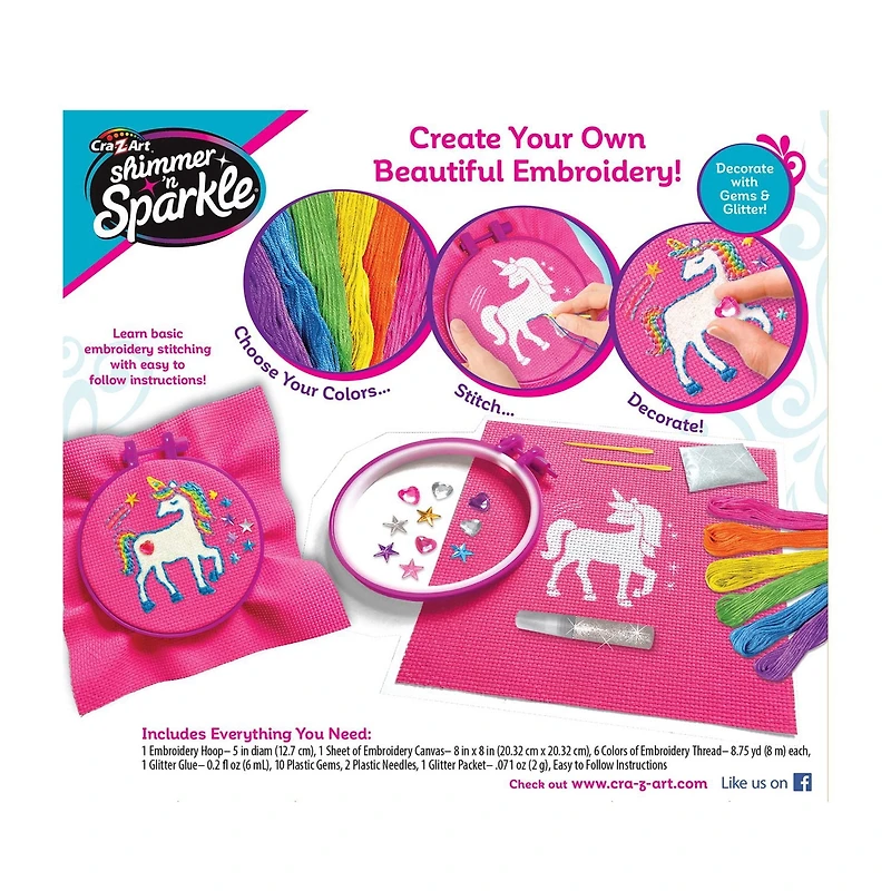 Kit de broderie licorne Shimmer N Sparkle