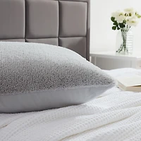 Oreiller de corps en peluche argenté métallisé