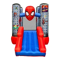 Funormous Disney Spider-Man Outdoor Bounce House with Slide, Plus Heavy Duty Air Blower with GFCI for Kids Ages 3-8 Years