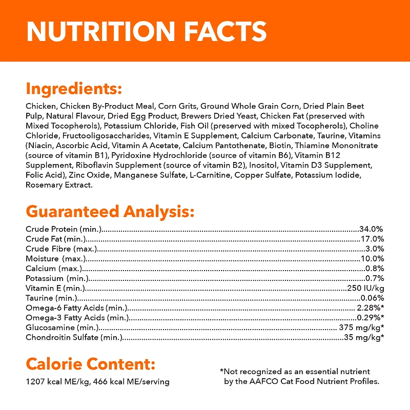 IAMS PROACTIVE HEALTH Healthy Senior Dry Cat Food with Chicken, 3.18kg Bag