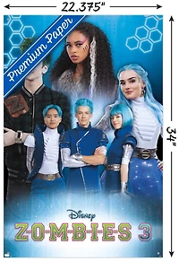 Disney Zombies 3 - Group Wall Poster with Pushpins, 22.375" x 34"