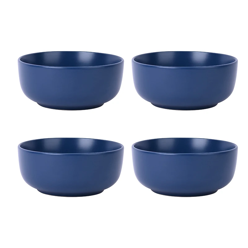 Mainstays Alessandra Matte Blue Stoneware Round Cereal Bowl