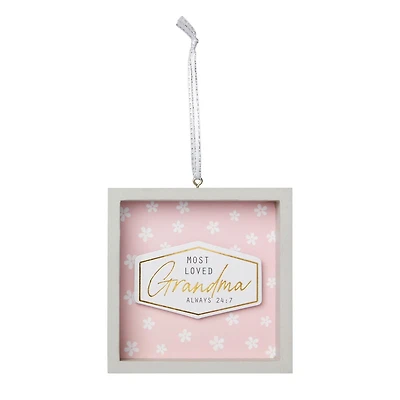 Holiday Time Most Loved Grandma Ornament, 3.5"L x 0.75"W x 3.5"H