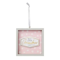 Holiday Time Most Loved Grandma Ornament, 3.5"L x 0.75"W x 3.5"H