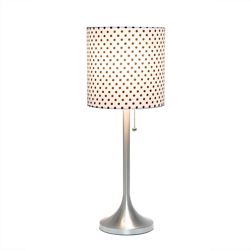 Simple Designs Tapered Table Lamp with Fabric Drum Shade