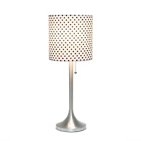 Simple Designs Tapered Table Lamp with Fabric Drum Shade