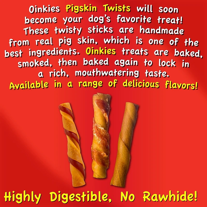 Hartz Oinkies Peanut Butter Pig Skin Twists™ Dog Treats