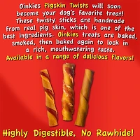 Hartz Oinkies Peanut Butter Pig Skin Twists™ Dog Treats