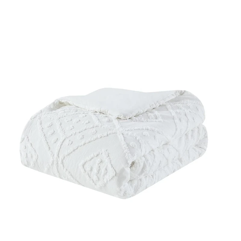 Ensemble d'édredon 5 piéce de Home Trends Ensemble d'édredon diamant chenille, 2 place / grand