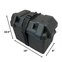 Blue Dog Marine High-Quality Battery Box 27M with Mounting Strap - Secure and Durable Battery Box