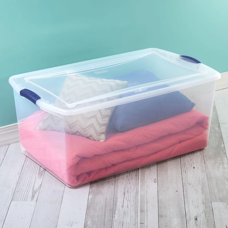 Boîte à verrou de Sterilite de 99.4L- Bleu 99,4L