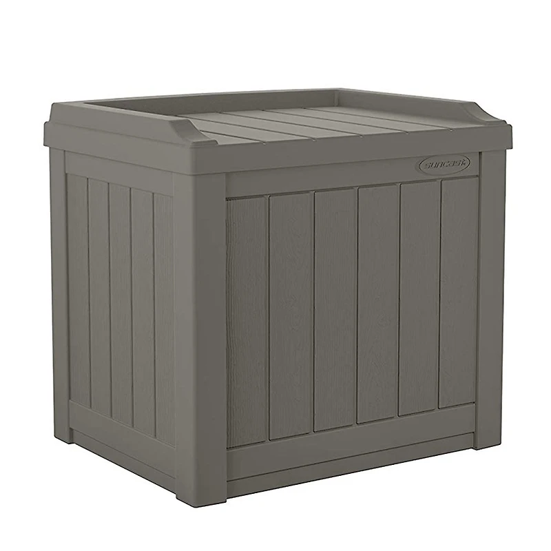 22 Gallon Small Deck Box with Storage Seat - Stoney