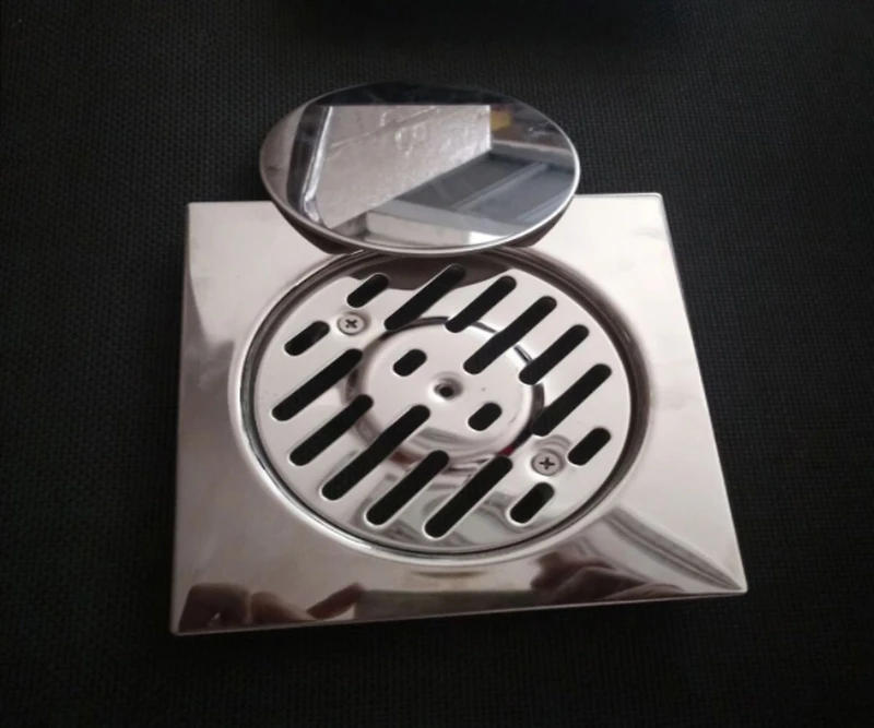 DROP Bath and Kitchen DR091053 Drain de sol pour douche de série invisible en chrome
