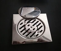 DROP Bath and Kitchen DR091053 Drain de sol pour douche de série invisible en chrome