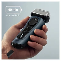 Rasoir électrique Braun Series 8 8453cc pour homme, tête 3+1 avec tondeuse de précision, rasoir électrique, technologie sonique et tête d’adaptation à 40°, centre SmartCare 5 en 1, utilisation sur pea
