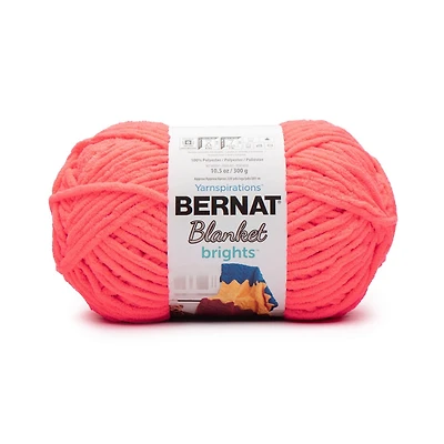 Bernat® Blanket Brights™ Yarn, Polyester #6 Super Bulky, 10.5oz/300g, 220 Yards, Polyester #6 Super Bulky Yarn