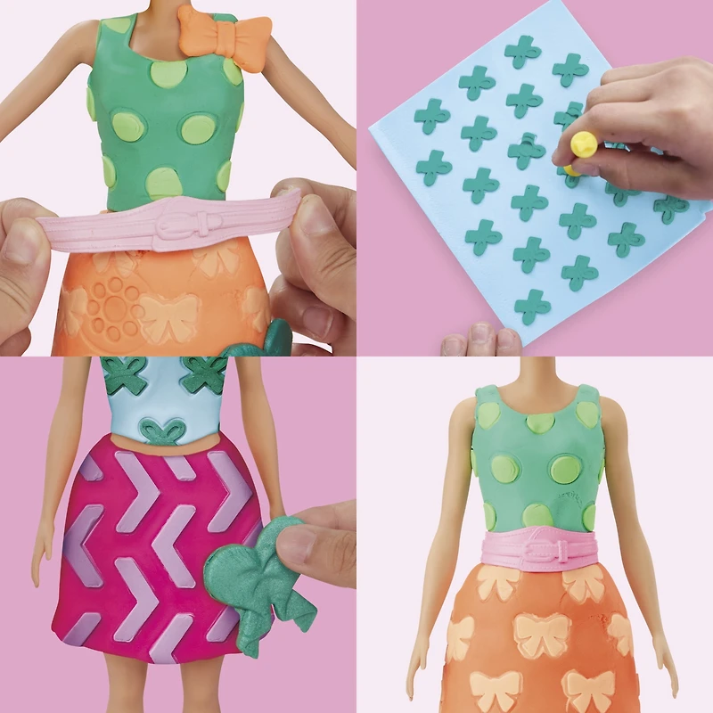 Play-Doh Barbie Perles et nœuds, recharges pour coffret de pâte à modeler