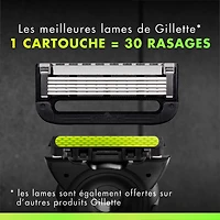 Rasoir GilletteLabs pour hommes avec barre exfoliante, édition noire et dorée, 1manche, 3cartouches de rechange, comprend un étui de voyage pour un rangement pratique lors de vos déplacements 1CT