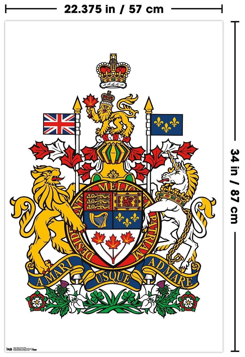 Canada - Coat of Arms Wall Poster, 22.375" x 34"