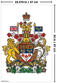 Canada - Coat of Arms Wall Poster, 22.375" x 34"