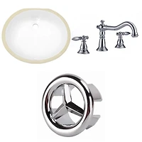 American Imaginations 19.5-in. W CUPC Oval Bathroom Undermount Sink Set In White