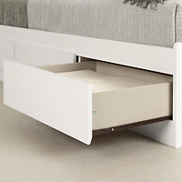 Ensemble lit matelot avec tête de lit bibliothèque Simple, fini Blanc solide, collection Reevo de Meubles South Shore