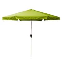 Parasol de jardin rond inclinable CorLiving de 3 m avec rabats latéraux et cadre en acier